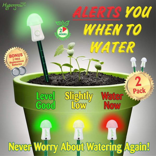 Automatic Soil Moisture Meter - Alerts you when to water! (2 Units)