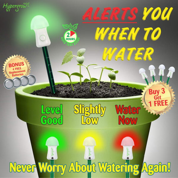 Automatic Soil Moisture Meter - Alerts you when to water! (3+1 FREE)