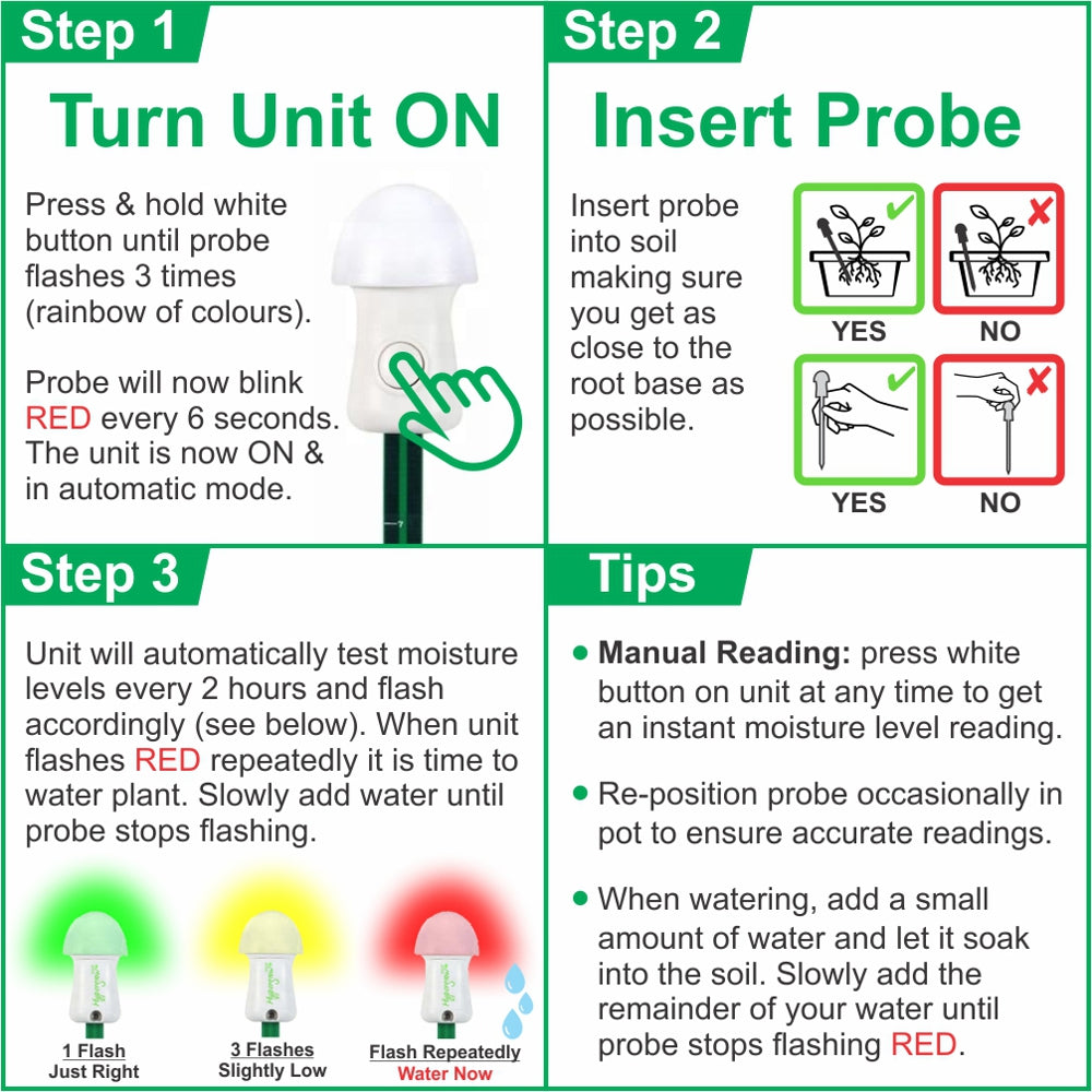 Automatic Soil Moisture Meter - Alerts you when to water! (3+1 FREE)