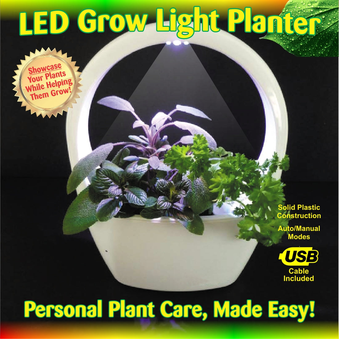 interior innovations single pot grow planter with led light Succulents Plant Pot with Built-In LED Grow Lights – GrowGreatPlants.com